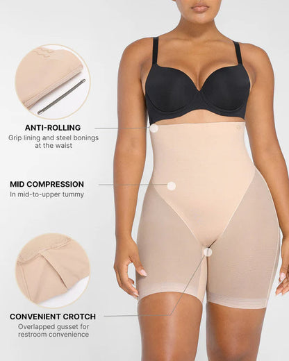 SmoothMesh™ High-Waisted Mid Thigh Short